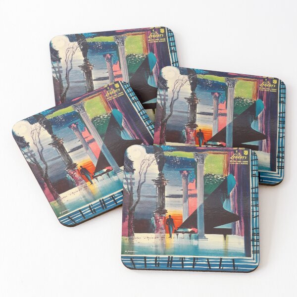 Item preview, Nightfall. piano, grand piano, pillars, colors, lounge, bachelor pad, jazz designed and sold by Vintaged.