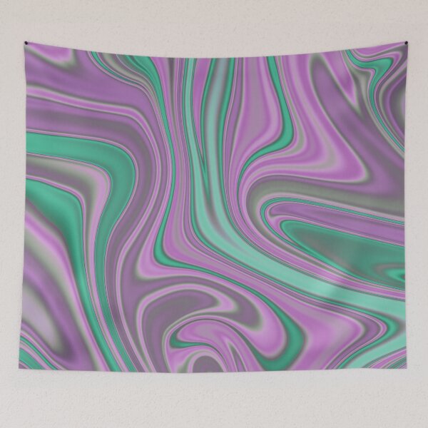 Item preview, Purple & Green Holographic Swirl Pattern designed and sold by The Masked Designer.