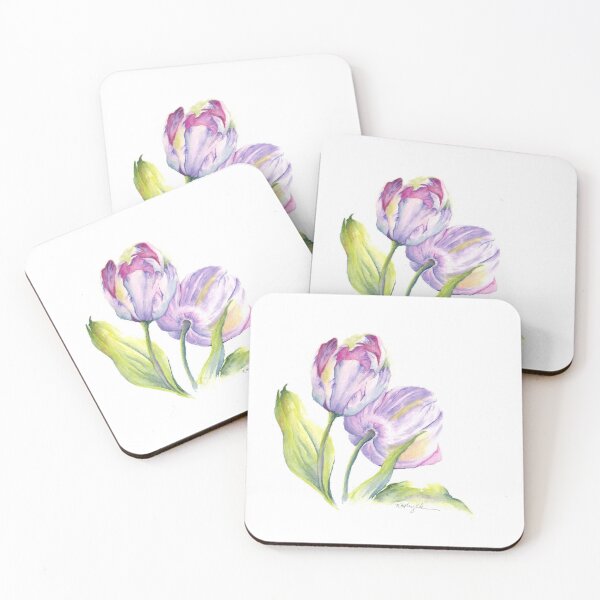 Item preview,  Tulips Watercolor Art Purple designed and sold by poposart.