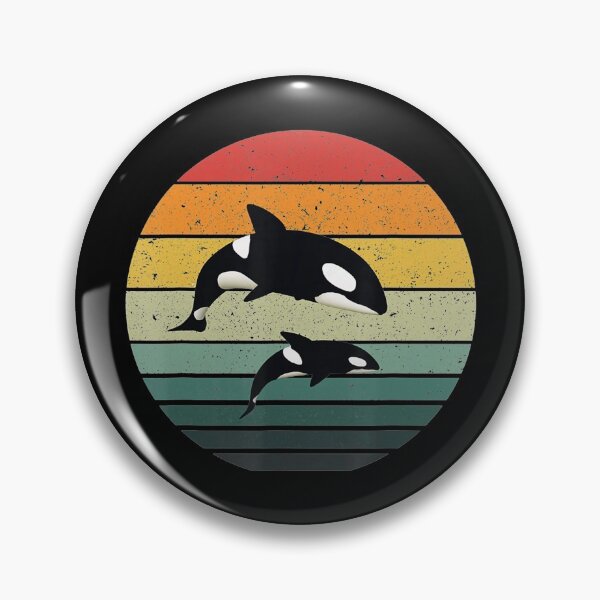 Item preview, Orca Family Vintage Retro Art Killer Whale Family designed and sold by LbentaChard.