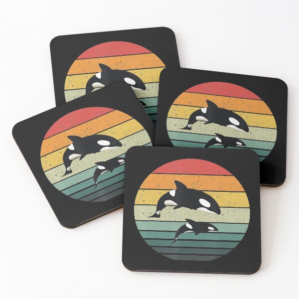 Item preview, Orca Family Vintage Retro Art Killer Whale Family designed and sold by LbentaChard.