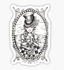 'We're all mad here' Inked Sticker