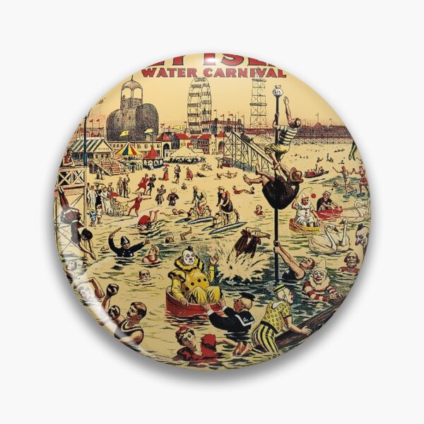 Item preview, Cartel del vintage del circo del carnaval del agua de Coney Island designed and sold by worldways.