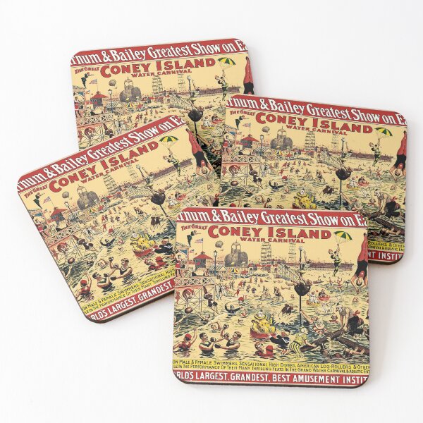Item preview, Coney Island Water Carnival Circus Vintage Poster designed and sold by worldways.