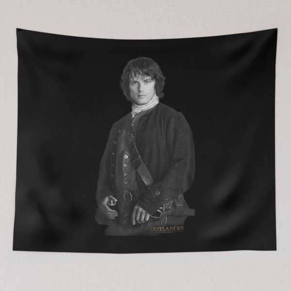 Item preview, Outlander Jamie Staring Black and White Poster designed and sold by LbentaChard.