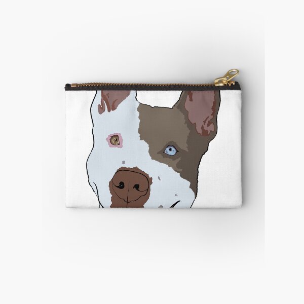 Item preview, Pointed eared brown and white pitbull  designed and sold by LeahcarsArt.
