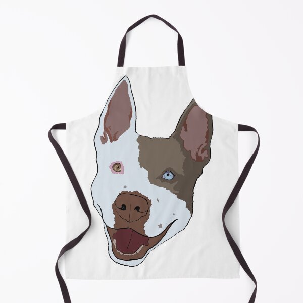 Item preview, Pointed eared brown and white pitbull designed and sold by LeahcarsArt.