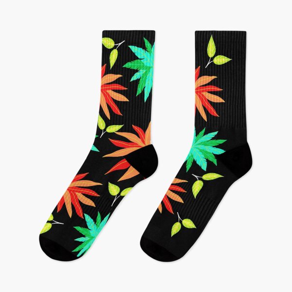 Item preview, Spikey Floral Design | Orange, Yellow, Green and Lime | Leaf Pattern designed and sold by JillyJ05.