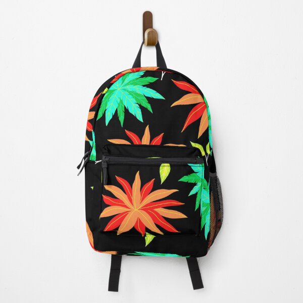 Item preview, Spikey Floral Design | Orange, Yellow, Green and Lime | Leaf Pattern designed and sold by JillyJ05.