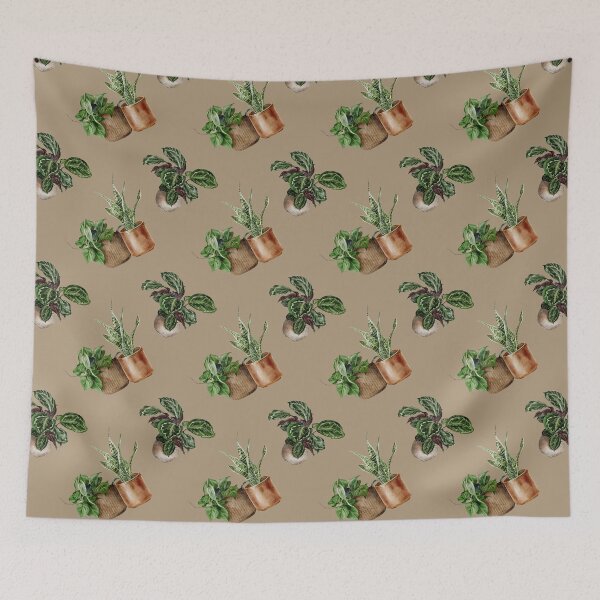 Item preview, Prayer Plant Snake Plant Houseplant Love Nature Pattern designed and sold by travellb.