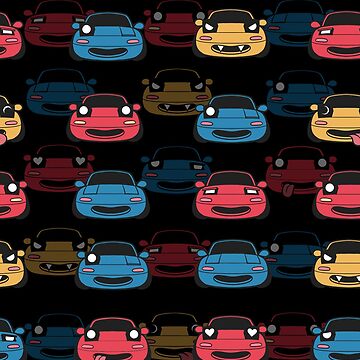 Artwork thumbnail, MIATA PATTERN BLACK by grifinity