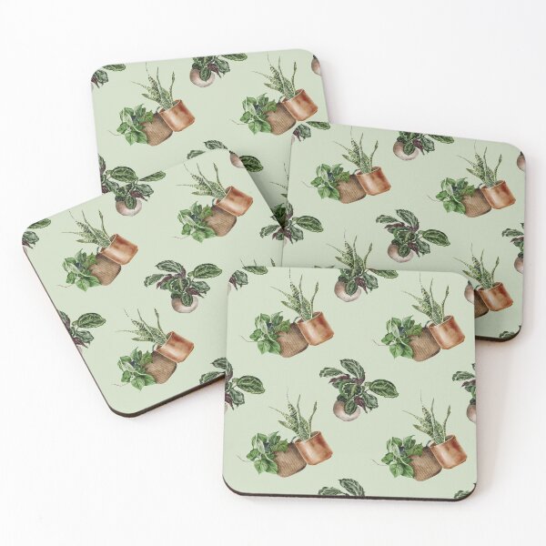 Item preview, Prayer Plant Snake Plant Houseplant Light Green Love Nature Pattern designed and sold by travellb.