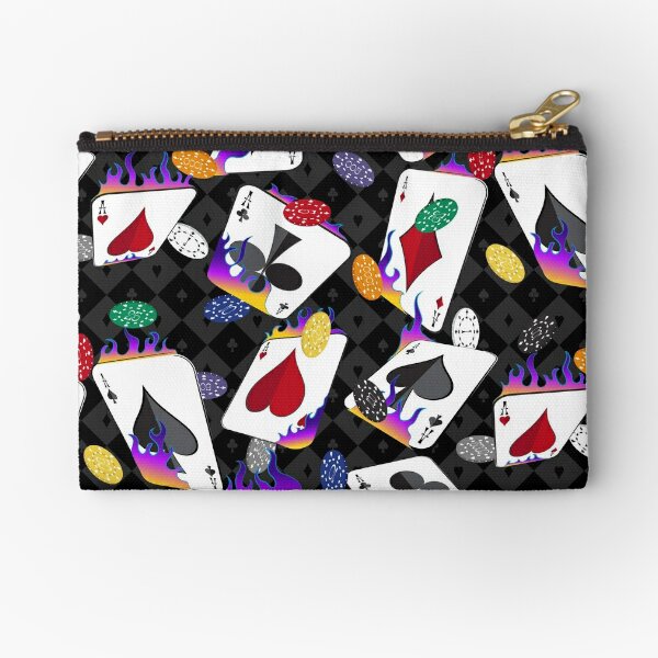 Poker Design Novelty Bag Medium Zipper