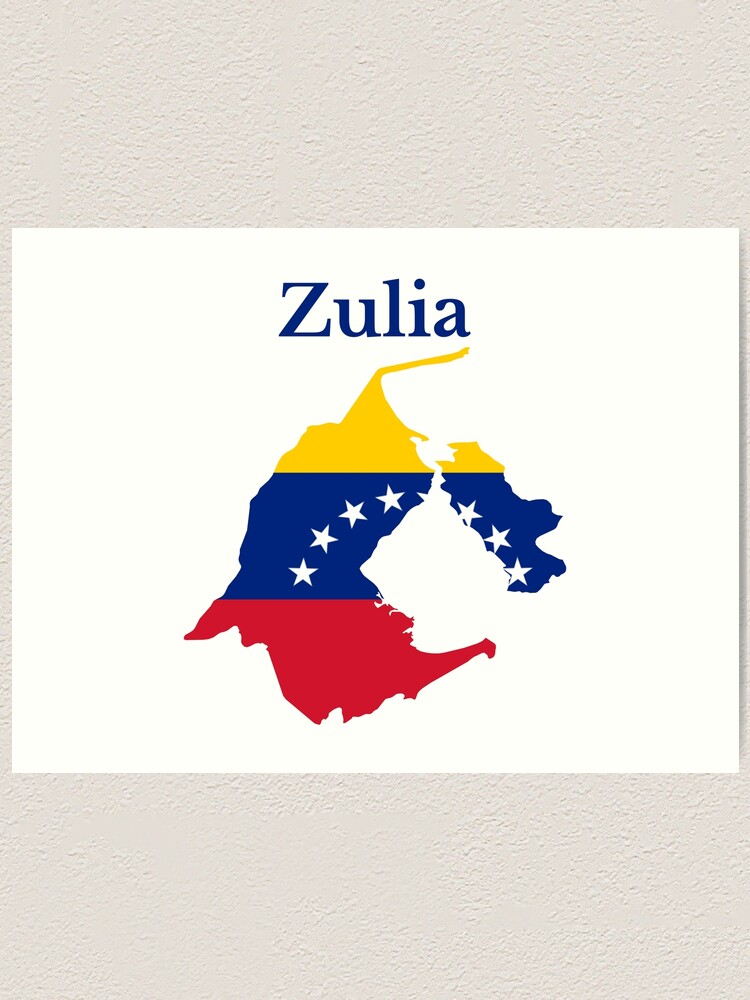 Lámina artística «Diseño de Mapa del Estado Zulia, Venezuela» de ...