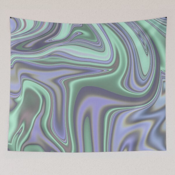 Item preview, Purple & Aqua Holographic Swirl Pattern designed and sold by The Masked Designer.