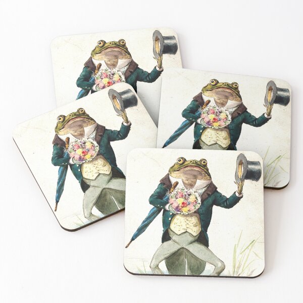Item preview, Gentleman Frog Arrives to His Date | Victorian Greeting Card designed and sold by unablake.