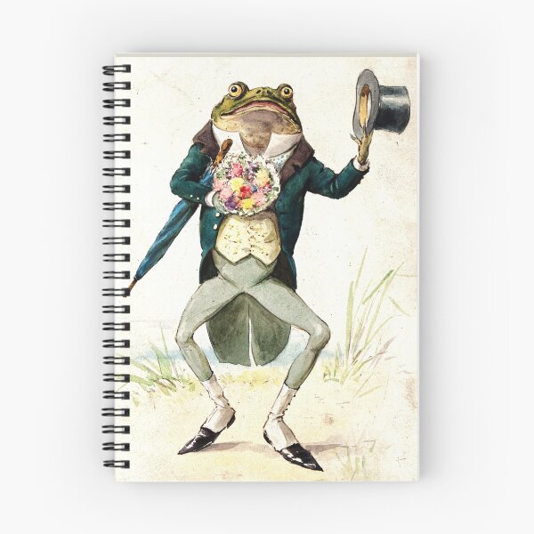 Item preview, Gentleman Frog Arrives to His Date | Victorian Greeting Card designed and sold by unablake.
