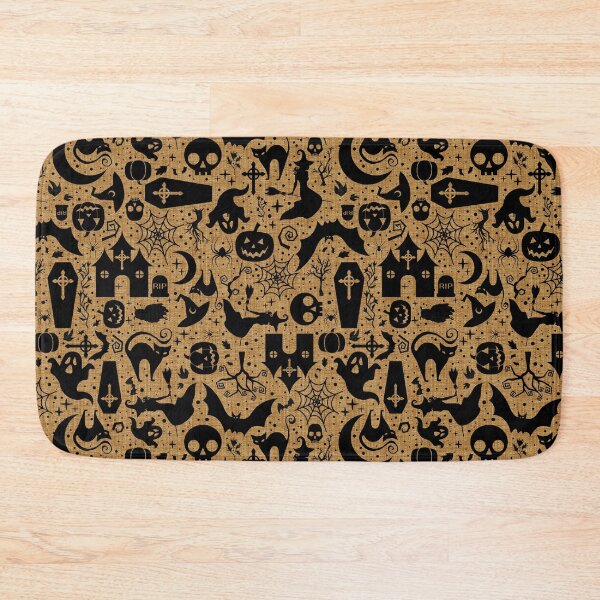 Item preview, Halloween Linens - Black/Pumpkin designed and sold by SugarPineDesign.