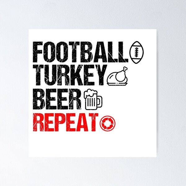Item preview, Football turkey beer  designed and sold by Limitless Store.