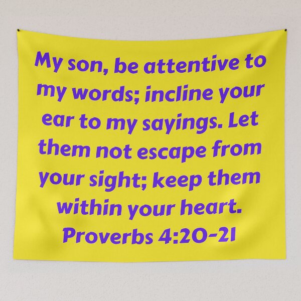 Item preview, Bible Verse Proverbs 4:20-21 designed and sold by Prayingwarrior.