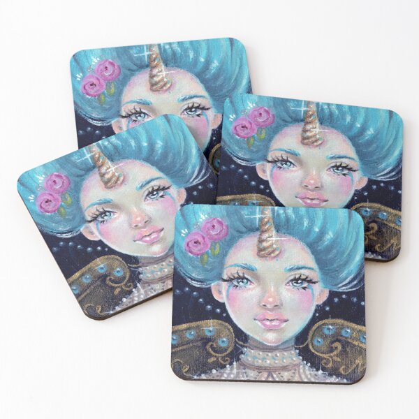 Item preview, Betty Blue - Blue haired circus unicorn girl designed and sold by KimTurner.