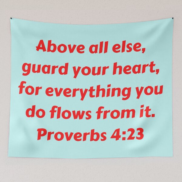 Aperçu de l'œuvre Bible Verse Proverbs 4:23 créée et vendue par Prayingwarrior.