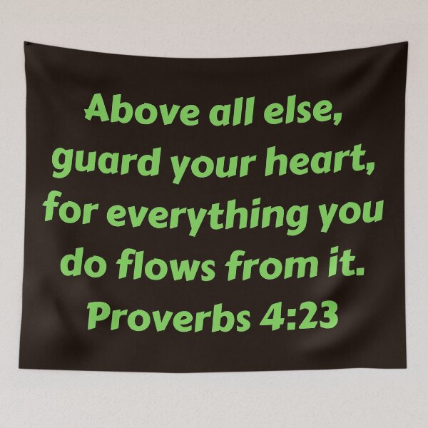 Aperçu de l'œuvre Bible Verse Proverbs 4:23 créée et vendue par Prayingwarrior.