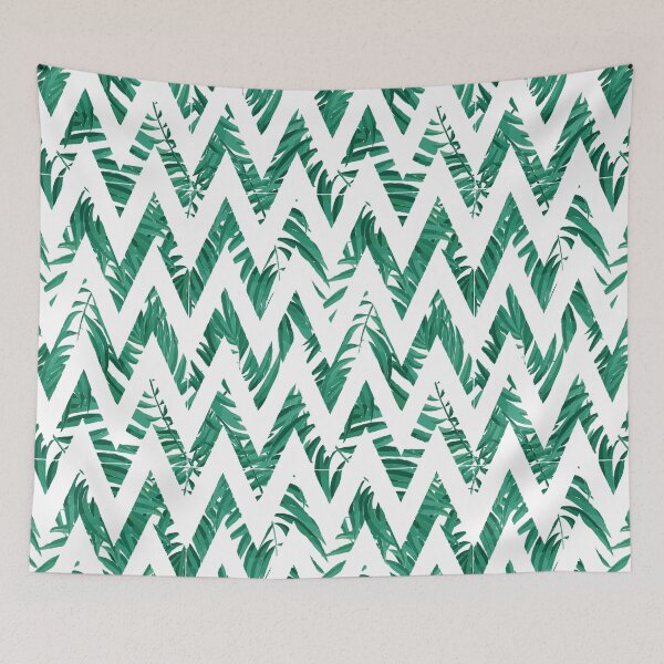 Item preview, Palm Leaves Zig Zag Line designed and sold by GL Digital Artwork .