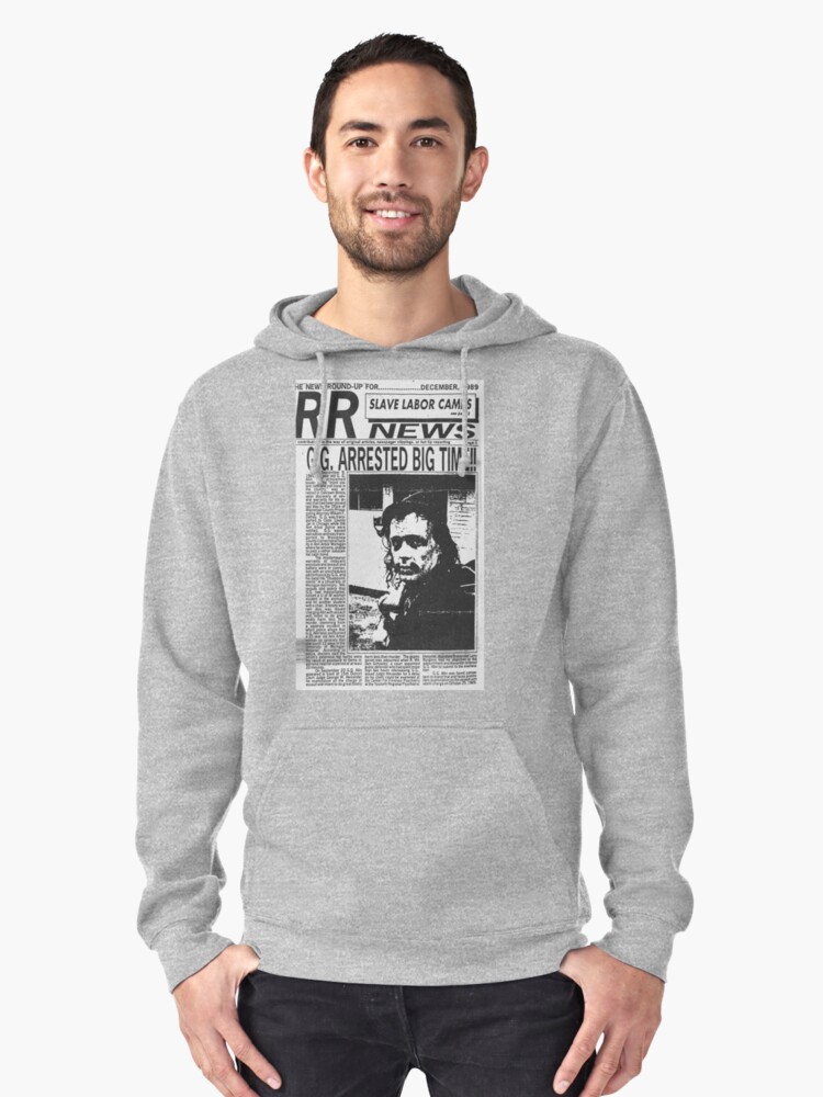 "GG Allin Newspaper Arrested" Pullover Hoodie by ggAli15 Redbubble