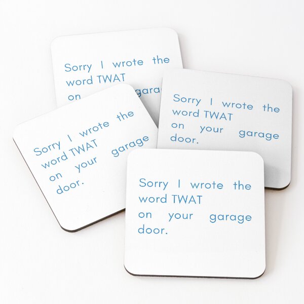 Item preview, garage door twat, passive aggressive slogan  designed and sold by LaundrySalt.