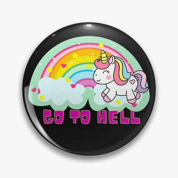 Item preview, Rainbow Unicorn Go To Hell T-shirt Essential T-Shirt designed and sold by Kritsanasupha.