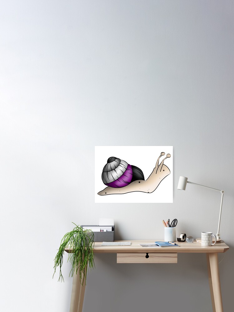 Póster «Caracol del orgullo asexual, etiqueta engomada del orgullo asexual  sutil, orgullo asexual, caja del teléfono asexual, ropa asexual, bandera  del orgullo asexual sutil,» de MWStickers | Redbubble