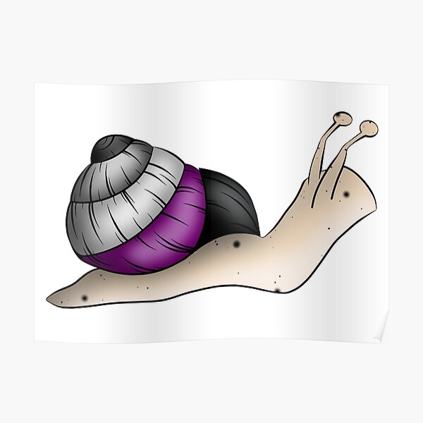 "Asexual Pride Snail, Subtle Asexual Pride Sticker, Asexual Pride