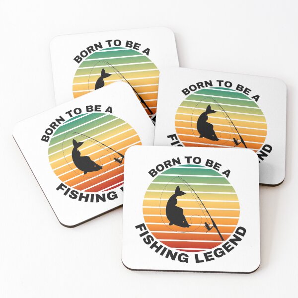 Item preview, Retro Born to be a FISHING LEGEND (Black Text) designed and sold by CaitU.