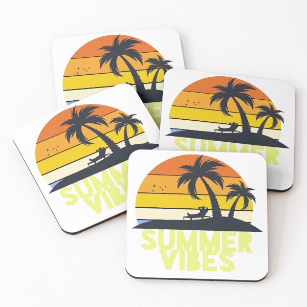 Item preview, VINTAGE SUNSET SUMMER VIBES LIGHT TEXT VARIANT designed and sold by ShoutOutShirts.