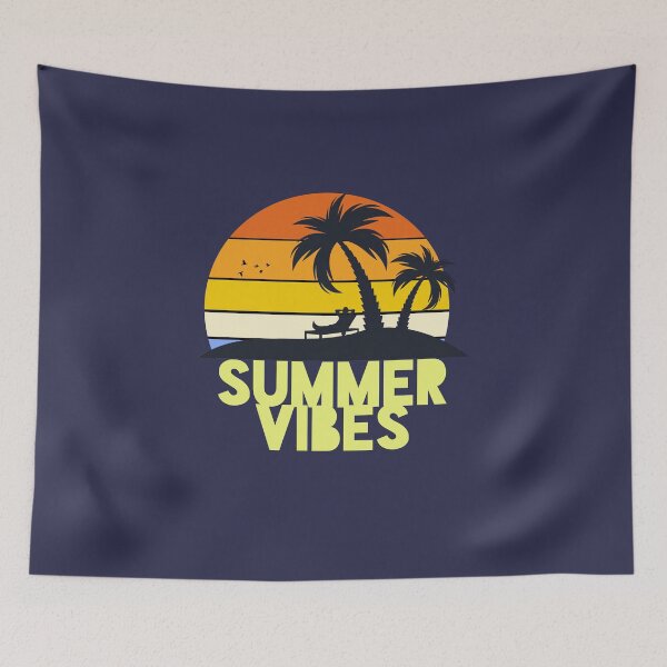 Item preview, VINTAGE SUNSET SUMMER VIBES LIGHT TEXT VARIANT designed and sold by ShoutOutShirts.