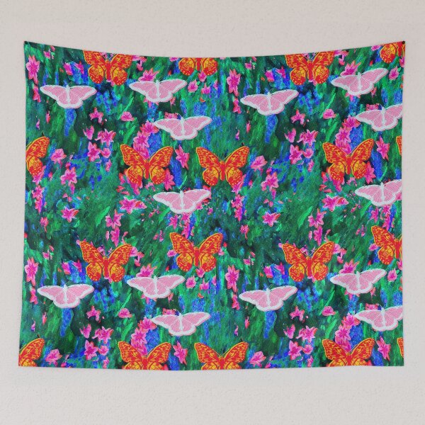 Item preview, Butterfly Halftone Mixed Media Painting Pattern designed and sold by NineteenNinetee.