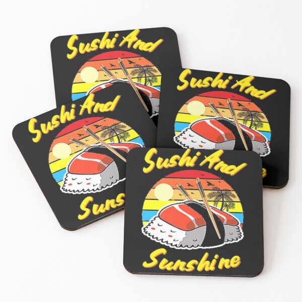 Item preview, Sushi And Sunshine Vintage Sunset Summer Beach Food designed and sold by Paletteorama.