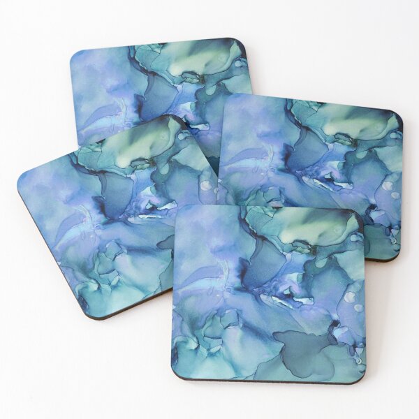 Item preview, Fluid Blues Abstract Ink designed and sold by Olga Shvartsur.