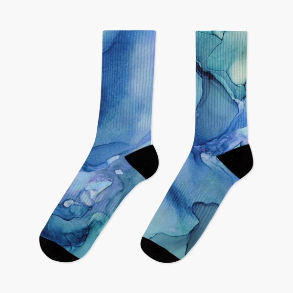 Item preview, Fluid Blues Abstract Ink designed and sold by Olga Shvartsur.