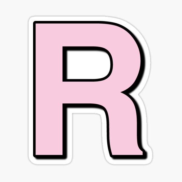 Pink letter R Sticker for Sale by imantahar