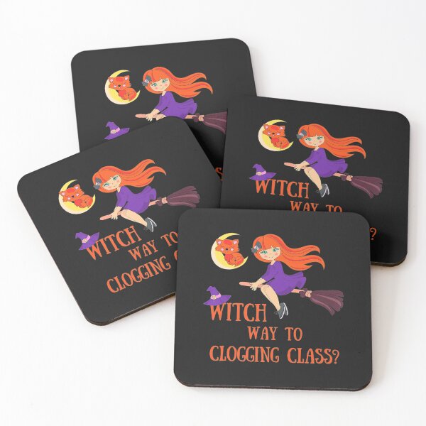 Item preview, Halloween redhead witch cat clogging class Premium designed and sold by miriamee.