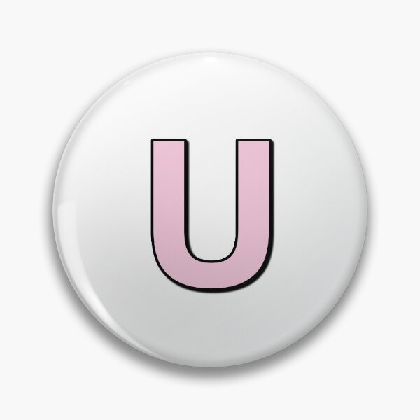 Item preview, Pink letter U designed and sold by Ninja Design Printable.