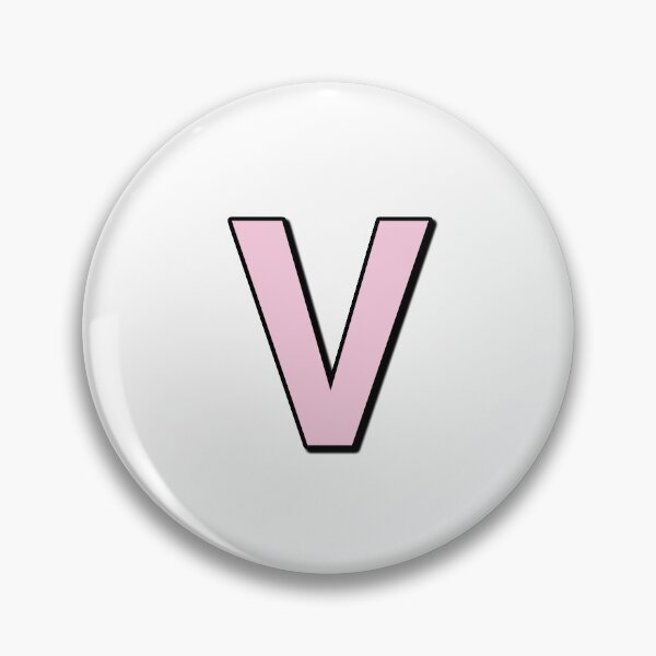 Item preview, Pink letter V designed and sold by Ninja Design Printable.