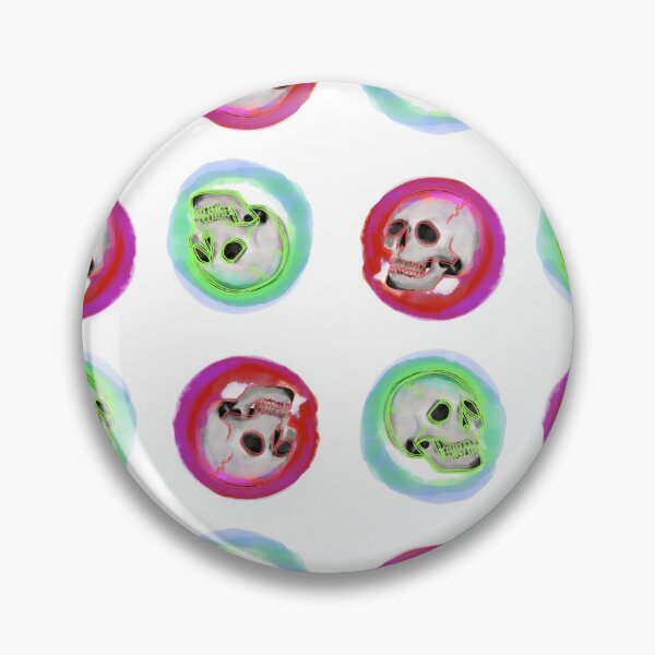 Item preview, Skull Neon Pink Neon Green Watercolor Bold Pattern designed and sold by NineteenNinetee.