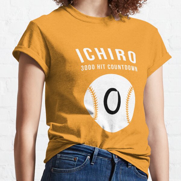 RARE NEW Ichiro Suzuki 3000 Hits Countdown T Shirt / MEDIUM