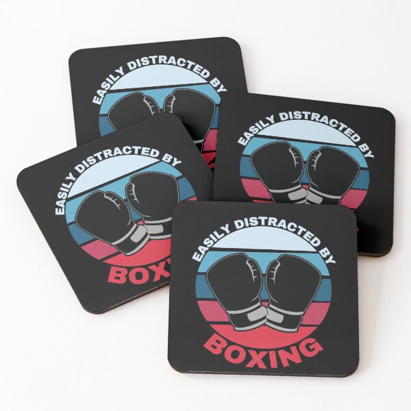 Item preview, Retro Easily Distracted by Boxing (Blue and Red) designed and sold by CaitU.