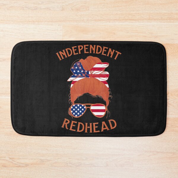 Item preview, Independent Redhead Fourth of July Patriotic American Flag designed and sold by miriamee.