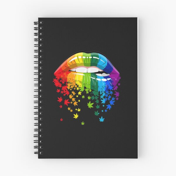 Artikelvorschau, Gay Pride T-ShirtTropfende Regenbogenlippen Weed Pot Leaf Marihuana entworfen und verkauft von TarinFlem.