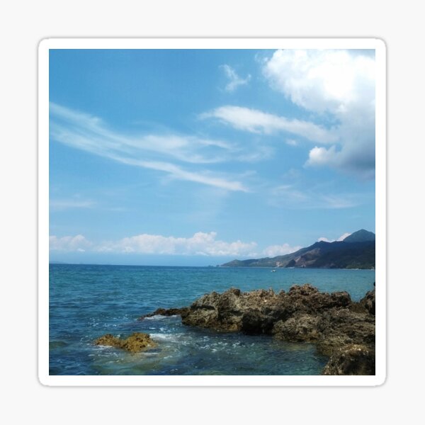 View of Blue Ocean Waves and the Sky Sticker